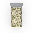 thumbnail image 1 of Ambesonne Fruits Fitted Sheet, Nature Pear Illustrations, Twin Size, Apple Green Champagne, 1 of 5