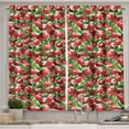 thumbnail image 1 of Ambesonne Fruits Kitchen Curtains, Organic Garden Harvest, 55"x45", White Green and Red, 1 of 3