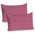 thumbnail image 1 of Ambesonne Fruits Pillow Sham 2 Pack, Scribbles Berry Branches, 26"x20", Peach and Dark Magenta, 1 of 3