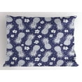 thumbnail image 1 of Ambesonne Fruits Pillow Sham, Pineapple Floral Vintage, 26" X 20", Lavender White, 1 of 2