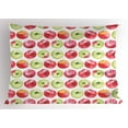thumbnail image 1 of Ambesonne Fruits Pillow Sham, Watercolor Granny Smith, 26" X 20", Apple Green Red, 1 of 2