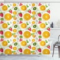 thumbnail image 1 of Ambesonne Fruits Shower Curtain, Fresh Citrus Kiwi Lemon, 69"Wx84"L, Earth Yellow Lime Green, 1 of 2