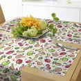 thumbnail image 1 of Ambesonne Fruits Table Runner & Placemats, Watercolor Pear, Placemat 4 pcs + Runner 16"x72", Peach Lime Green Red, 1 of 2