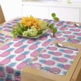 thumbnail image 1 of Ambesonne Fruits Table Runner & Placemats, Watercolor Pineapples Art, Placemat 4 pcs + Runner 14"x72", White Pink and Blue Grey, 1 of 2