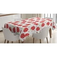 thumbnail image 1 of Ambesonne Fruits Tablecloth Rectangular Table Cover, Curved and Dotted Fruit, 60"x84", Blush Red Apple Green, 1 of 4