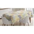 thumbnail image 1 of Ambesonne Fruits Tablecloth Rectangular Table Cover, Exotic Pineapple Tropics, 60"x90", Marigold Dimgray, 1 of 3