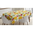 thumbnail image 1 of Ambesonne Fruits Tablecloth Rectangular Table Cover, Fresh Citrus Kiwi Lemon, 60"x90", Earth Yellow Lime Green, 1 of 4