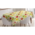 thumbnail image 1 of Ambesonne Fruits Tablecloth Rectangular Table Cover, Retro Country Kitchen, 60"x90", Green Red Yellow, 1 of 4