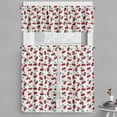 thumbnail image 1 of Ambesonne Fruits Valance & Curtain, Vibrant Cherries Summer, 55"x36", Hunter Green Coconut, 1 of 6