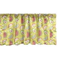 thumbnail image 1 of Ambesonne Fruits Valance Pack of 2, Avocado Watermelon Orange, 42"X18", Yellow Pink and Green, 1 of 3