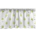 thumbnail image 1 of Ambesonne Fruits Valance Pack of 2, Simple Green Apples Pattern, 54"X18", Pale Green and White, 1 of 4