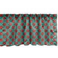 thumbnail image 1 of Ambesonne Fruits Window Valance, Cartoon Style Apples Print, 42" x 18", Dark Seafoam and Vermilion, 1 of 3