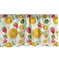 thumbnail image 1 of Ambesonne Fruits Window Valance, Fresh Citrus Kiwi Lemon, 54" X 12", Earth Yellow Lime Green, 1 of 3