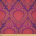 thumbnail image 1 of Ambesonne Fuchsia Fabric by the Yard Microfiber, Oriental Fruit, 1 Yard, Purple and Dark Pink, 1 of 4