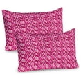 thumbnail image 1 of Ambesonne Fuchsia Pillow Sham 2 Pack, Geometric Vertical Circles, 30"x20", Fuchsia Hot Pink, 1 of 3