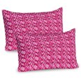 thumbnail image 1 of Ambesonne Fuchsia Pillow Sham 2 Pack, Geometric Vertical Circles, 36"x20", Fuchsia Hot Pink, 1 of 3