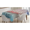 thumbnail image 1 of Ambesonne Fun Tablecloth Rectangular Table Cover, Flamingos Maze Game Joy, 52"x70", Violet Blue Pale Blue, 1 of 4