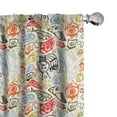 thumbnail image 1 of Ambesonne Funky Curtains, Abstract Colorful Image, Pair of 28"x95", Multicolor, 1 of 5