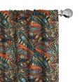 thumbnail image 1 of Ambesonne Funky Curtains, Abstract Waves Pattern, Pair of 28"x95", Multicolor, 1 of 5