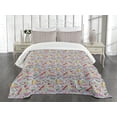 thumbnail image 1 of Ambesonne Funky Quilted Bedspread Set 3 Pcs, Memphis 90s 3D Shapes, Queen Size, Multicolor, 1 of 5