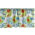 thumbnail image 1 of Ambesonne Funky Window Valance, Whimsical Doodle Swirls, 54" X 12", Multicolor, 1 of 3