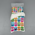 thumbnail image 1 of Ambesonne Funny Bedding Set 3 Pcs, Cartoon Monsters Comic, Twin, Multicolor, 1 of 2