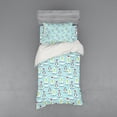 thumbnail image 1 of Ambesonne Funny Bedding Set 3 Pcs, Penguin Snowman Ice Floe, Twin, Multicolor, 1 of 3