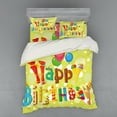 thumbnail image 1 of Ambesonne Funny Bedding Set 4 Pcs, Ice Cream Candies, Queen, Multicolor, 1 of 2