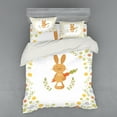 thumbnail image 1 of Ambesonne Funny Bedding Set 4 Pcs, Smiling Rabbit Summer, Queen, Multicolor, 1 of 3