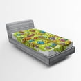 thumbnail image 1 of Ambesonne Funny Fitted Sheet, Canary Bird Fun Family, Twin XL Size, Multicolor, 1 of 2