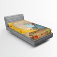 thumbnail image 1 of Ambesonne Funny Fitted Sheet, Cat Mouse Crescent Moon, Twin XL Size, Multicolor, 1 of 2