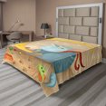 thumbnail image 1 of Ambesonne Funny Flat Sheet, Cat Mouse Crescent Moon, Queen Size, Multicolor, 1 of 1