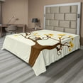 thumbnail image 1 of Ambesonne Funny Flat Sheet, Climbing Fun, Full Size, Brown Yellow, 1 of 1