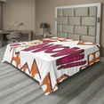 thumbnail image 1 of Ambesonne Funny Flat Sheet, Comic Cat with Wow Lettering, King Size, Burnt Orange Magenta, 1 of 1