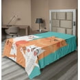 thumbnail image 1 of Ambesonne Funny Flat Sheet, Kitty Couple Happy, TwinXL Size, Multicolor, 1 of 1