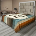thumbnail image 1 of Ambesonne Funny Flat Sheet, Man Moustache Glasses, King Size, Multicolor, 1 of 1