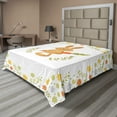 thumbnail image 1 of Ambesonne Funny Flat Sheet, Smiling Rabbit Summer, Queen Size, Multicolor, 1 of 1