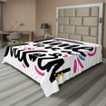 thumbnail image 1 of Ambesonne Funny Flat Sheet, Time to be a Unicorn Writing, Queen Size, Multicolor, 1 of 1