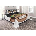 thumbnail image 1 of Ambesonne Funny Quilted Coverlet 3 Pcs, Hipster Monkey Glasses, King Size, Brown Black White, 1 of 2