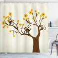 thumbnail image 1 of Ambesonne Funny Shower Curtain, Climbing Fun, 69"Wx70"L, Brown Yellow, 1 of 5
