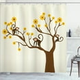 thumbnail image 1 of Ambesonne Funny Shower Curtain, Climbing Fun, 69"Wx75"L, Brown Yellow, 1 of 5