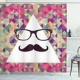 thumbnail image 1 of Ambesonne Funny Shower Curtain, Hipster Mustache Glasses, 69"Wx70"L, Multicolor, 1 of 3