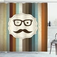 thumbnail image 1 of Ambesonne Funny Shower Curtain, Man Moustache Glasses, 69"Wx70"L, Multicolor, 1 of 3