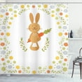 thumbnail image 1 of Ambesonne Funny Shower Curtain, Smiling Rabbit Summer, 69"Wx84"L, Multicolor, 1 of 3