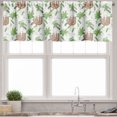 thumbnail image 1 of Ambesonne Funny Sloth Valance Pack of 2, Floral Leaves Foliage, 54"X18", Lime Green Umber, 1 of 5