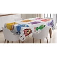 thumbnail image 1 of Ambesonne Funny Tablecloth Rectangular Table Cover, Cartoon Aliens Monsters, 60"x84", Multicolor, 1 of 4