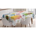 thumbnail image 1 of Ambesonne Funny Tablecloth Rectangular Table Cover, Imaginary Creatures Fun, 60"x90", Green Blue, 1 of 3