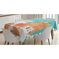 thumbnail image 1 of Ambesonne Funny Tablecloth Rectangular Table Cover, Kitty Couple Happy, 60"x84", Multicolor, 1 of 3