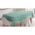 thumbnail image 1 of Ambesonne Funny Tablecloth Rectangular Table Cover, Rain Droplets Retro Art, 60"x90", Green Pink, 1 of 4