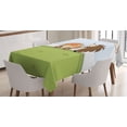 thumbnail image 1 of Ambesonne Funny Tablecloth Rectangular Table Cover, Shower and Hedgehog, 52"x70", Green Pale Blue, 1 of 4